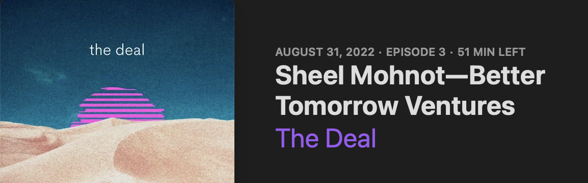 Podcast: Sheel on The Deal, Ep.3