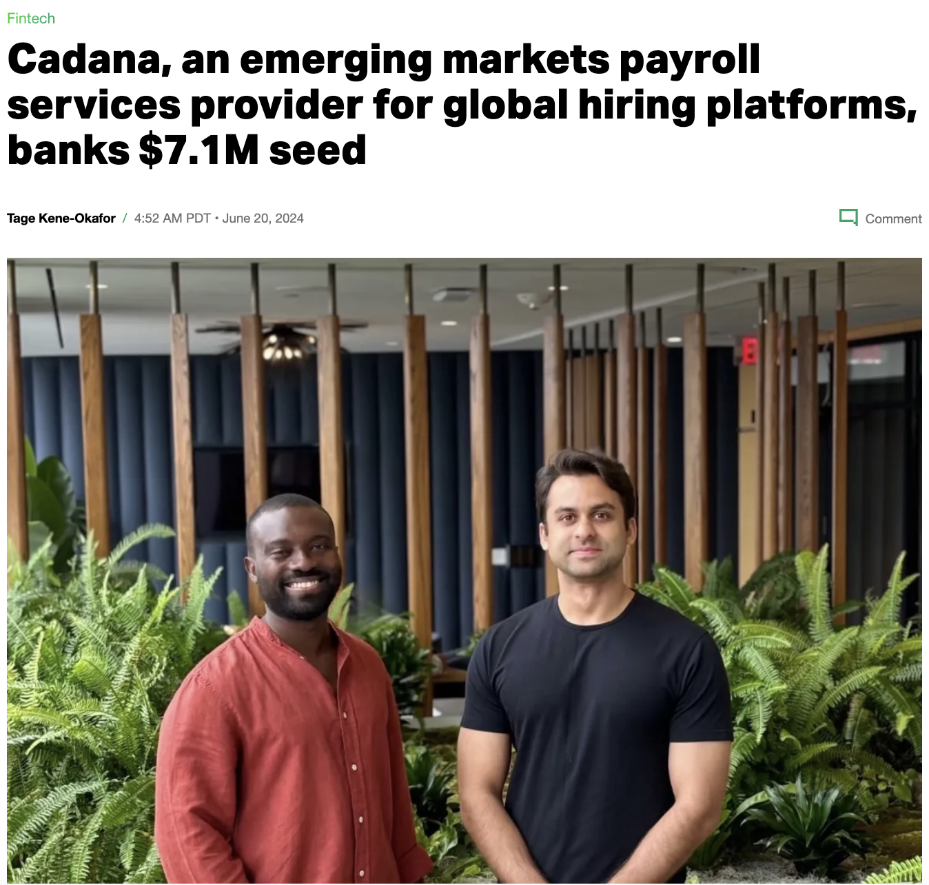 Cadana on TechCrunch