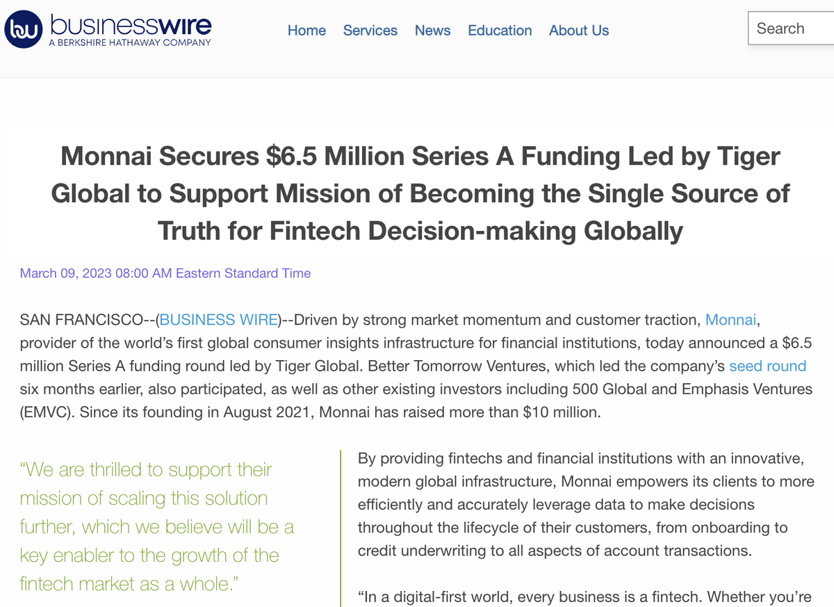 Monnai on Business Wire