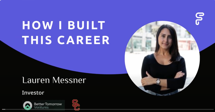 How I Built this Career - ft Lauren Messner, VC Investor at Better Tomorrow Ventures